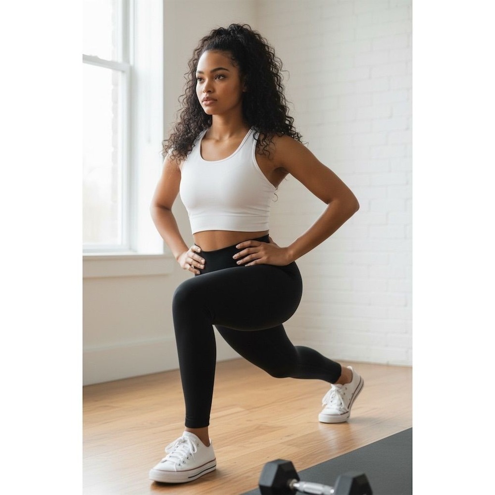 Yelete Women's Plus Size High Waist Black Leggings Activewear athleisure gym rat